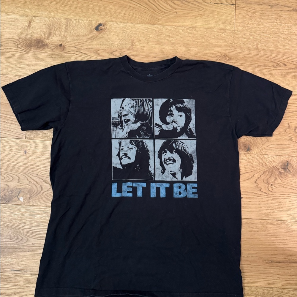The Beatles Black 'Let It Be' Graphic Tee